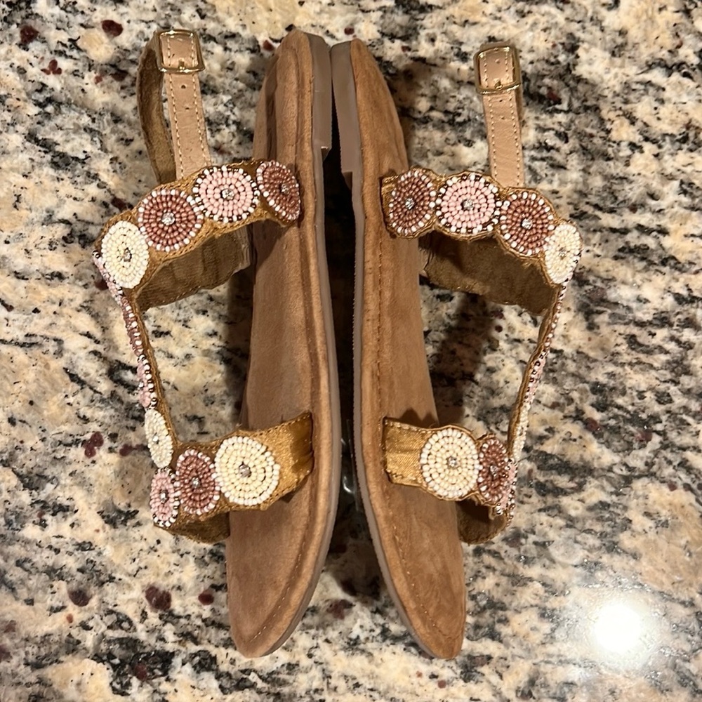 Bed|Stu Bead & Rhinestone Sandals - Picture 9 of 10
